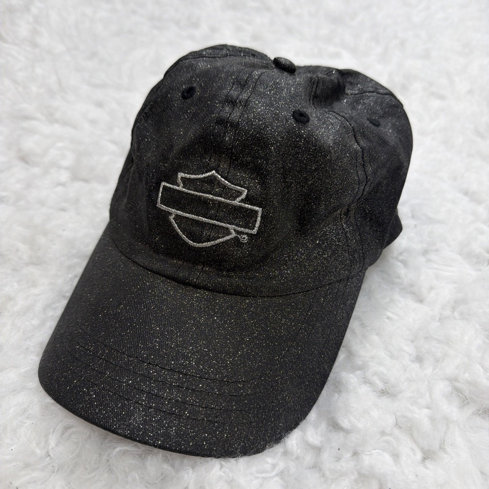 Harley Davidson Women's Hat Sparkle Glitter Gray Metallic Shimmer Motorcycle